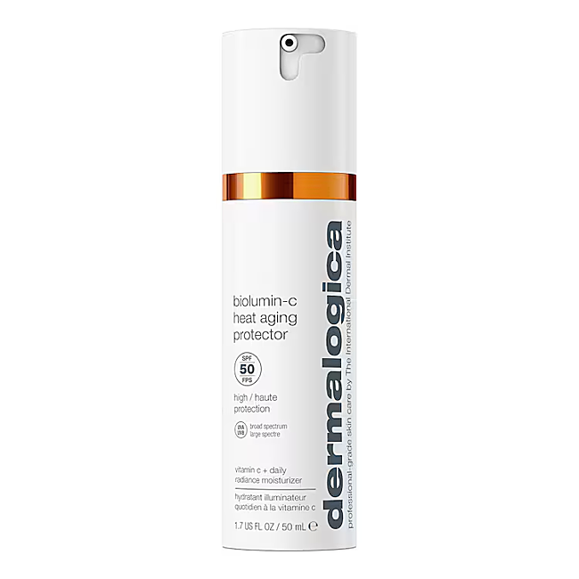Biolumin-C Heat Aging Protector SPF 50 de Dermalogica est une crème solaire à la vitamine C (95 euros).