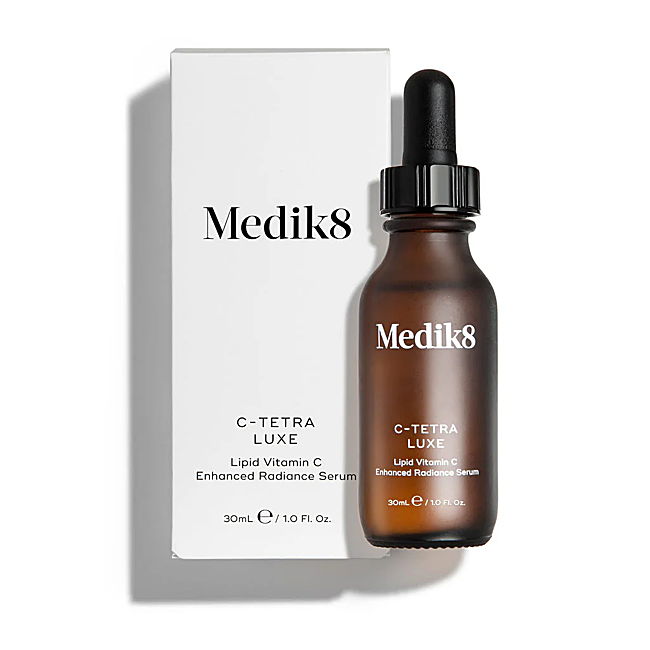 C-Tetra Luxe de Medik8 est un sérum antioxydant à la vitamine C pour ceux qui veulent de la luminosité (82 euros).