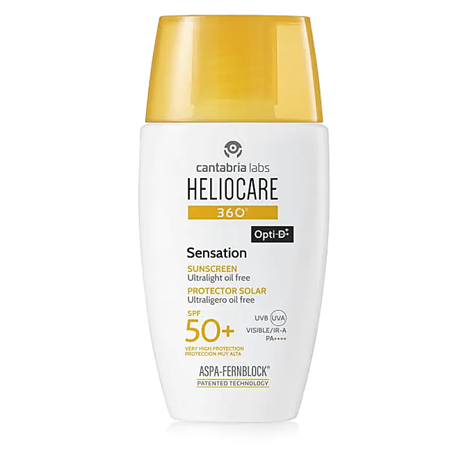 Heliocare 360º Sensation de Cantabria Labs, un protecteur qui combine une technologie avancée avec une texture ultra-légère qui pénètre rapidement.