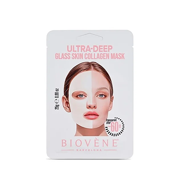 Masque au collagène ultra-profond pour la peau en verre Biovène.