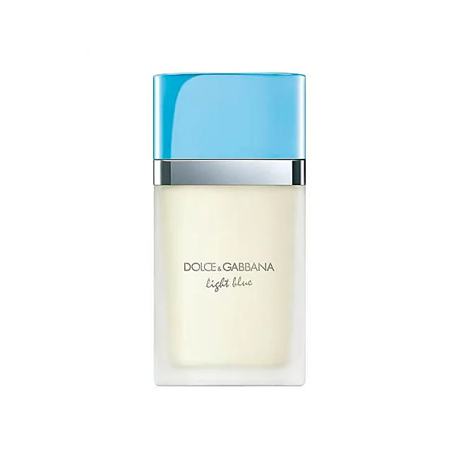 Parfum bleu clair de Dolce & Gabanna.