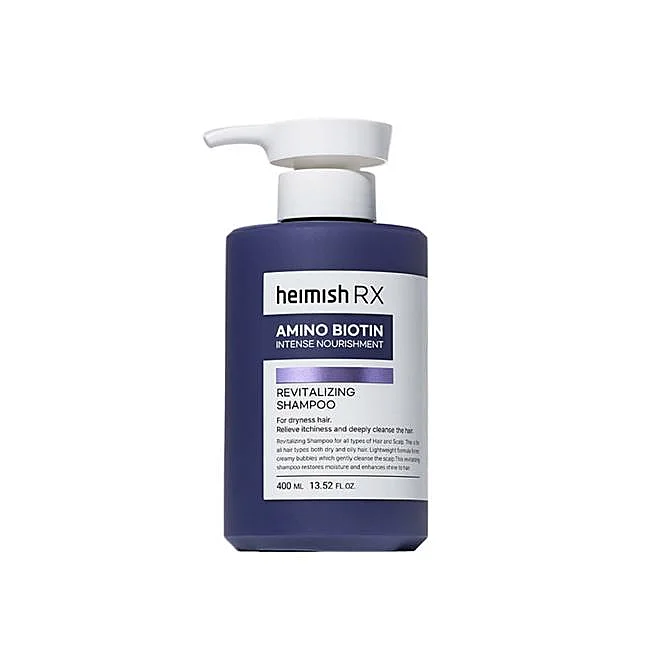 Shampooing revitalisant Heimish RX Amino Biotine.