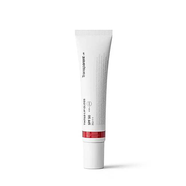 Gloss à lèvres teinté Cerise SPF50 de Transparent Lab.