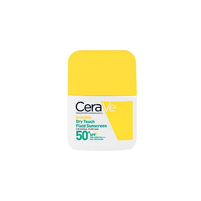 Crème solaire Dry Touch avec SPF50+ de CeraVe.