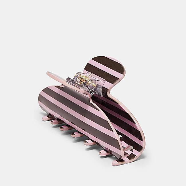 Barrette à cheveux à imprimé rayé Stradivarius.