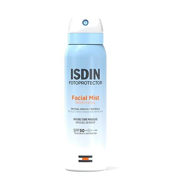 Brume faciale ISDIN SPF50.