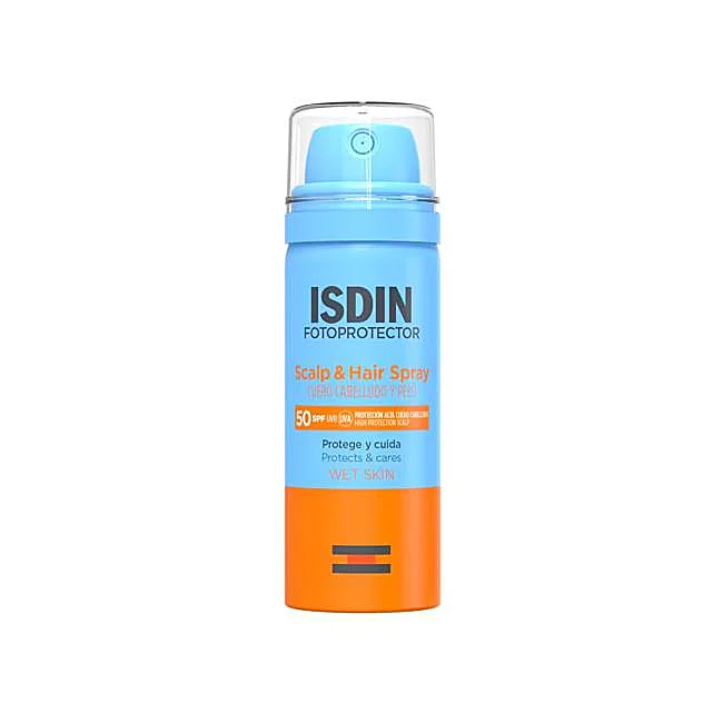 Crème solaire capillaire Scalp & Hair Spray d'Isdin.