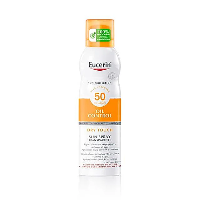 Eucerin Spray Solaire Transparent Toucher Sec Sensible Protect SPF50.