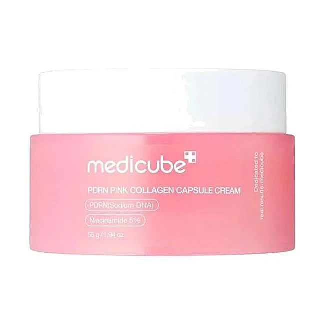 Patchs oculaires au collagène rose Medicube PDRN.