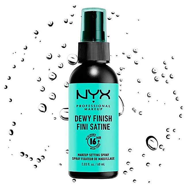 Spray fixateur de maquillage professionnel NYX Dewy.
