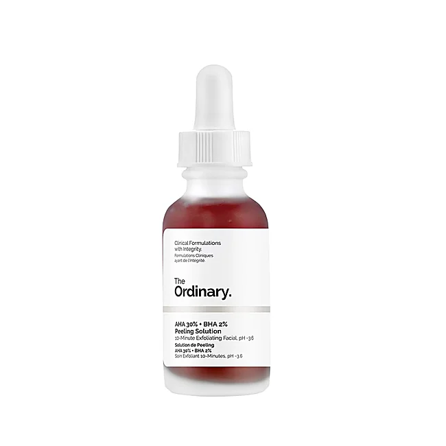 Solution de peeling AHA 30% + BHA 2% de The Ordinary.