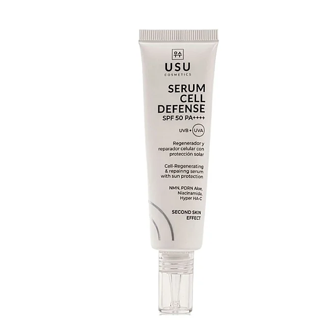 Sérum de défense cellulaire SPF50 PA++++ d'USU Cosmetics.