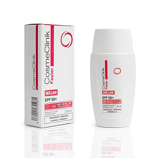 Faster Melan SPF50+ de Cosmeclinik.