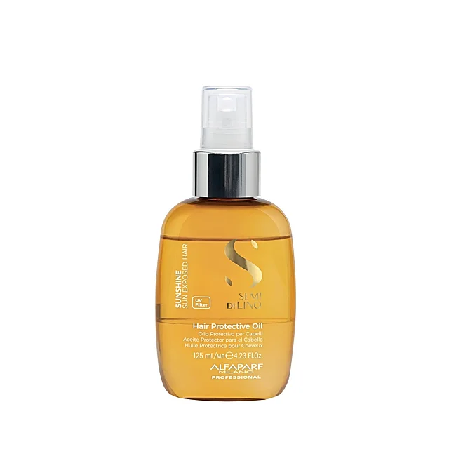 Huile protectrice pour cheveux Semi di Lino Sunshine d'Alfaparf Milano.