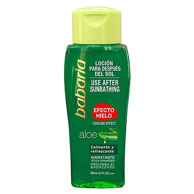 Baume après bain de soleil de Babaria.