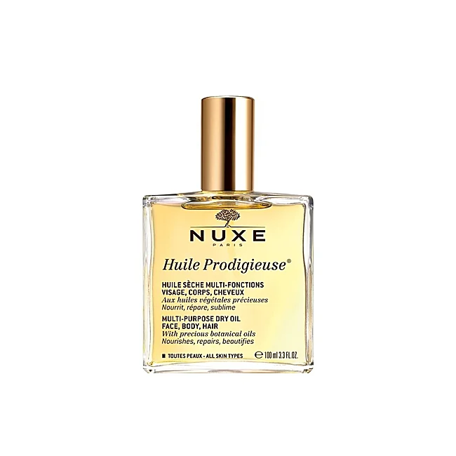 Huile Prodigieuse de Nuxe.