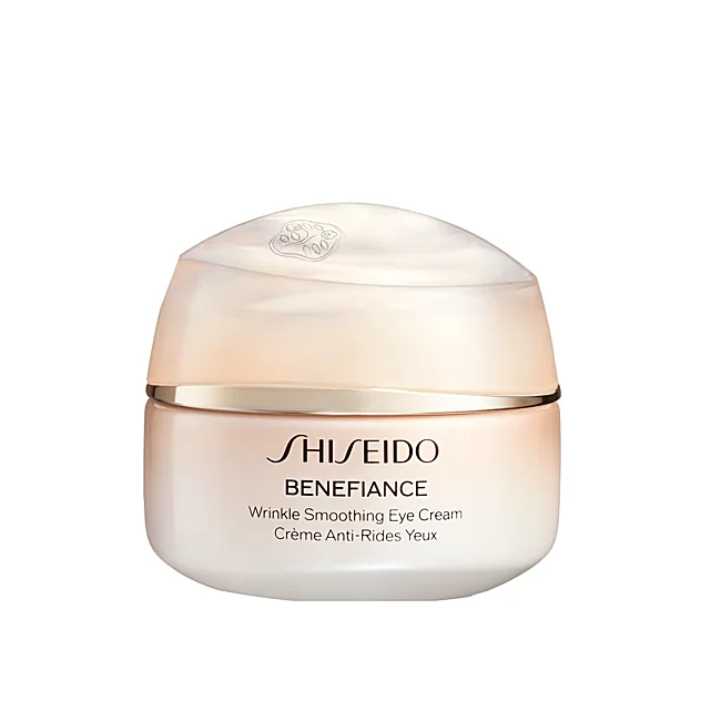 Crème contour des yeux lissante anti-rides Benefiance de Shiseido.