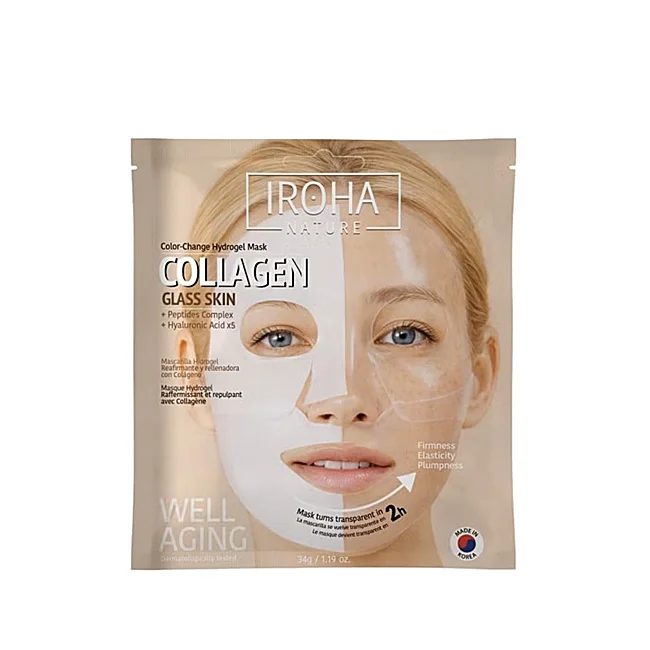 Masque pour la peau en verre de collagène par Iroha Nature.