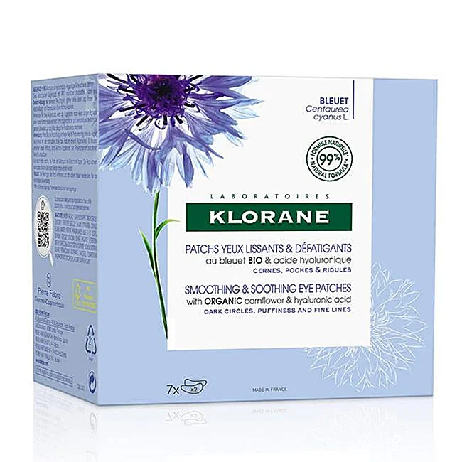Patchs Lissants Anti-Fatigue Klorane Bleuet.