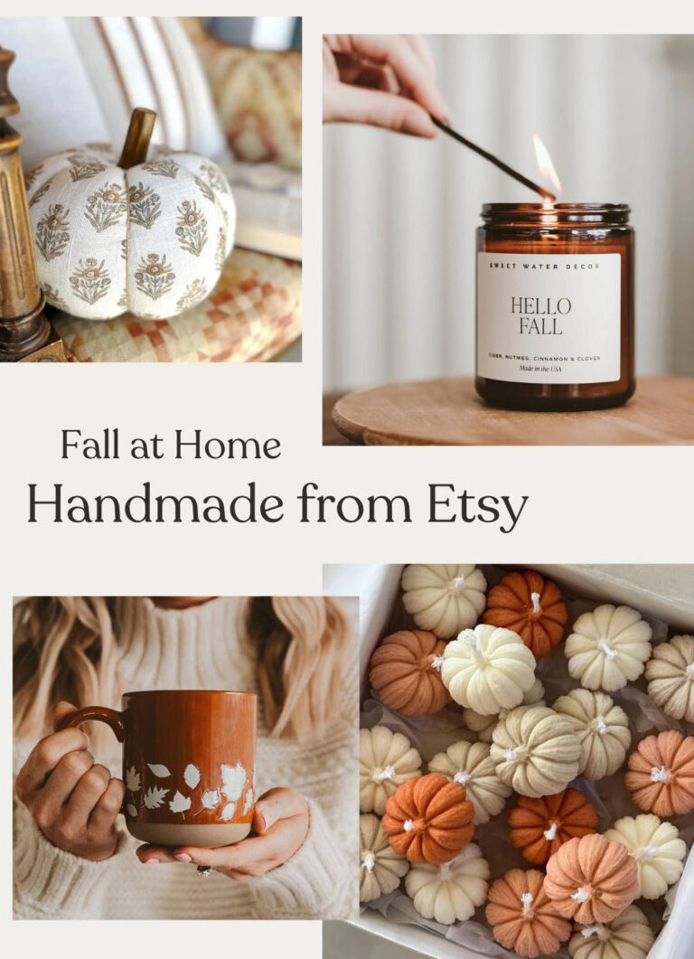 Idées de décoration d'automne : trois trouvailles Etsy faites à la main, trois pièces, une maison très automnale