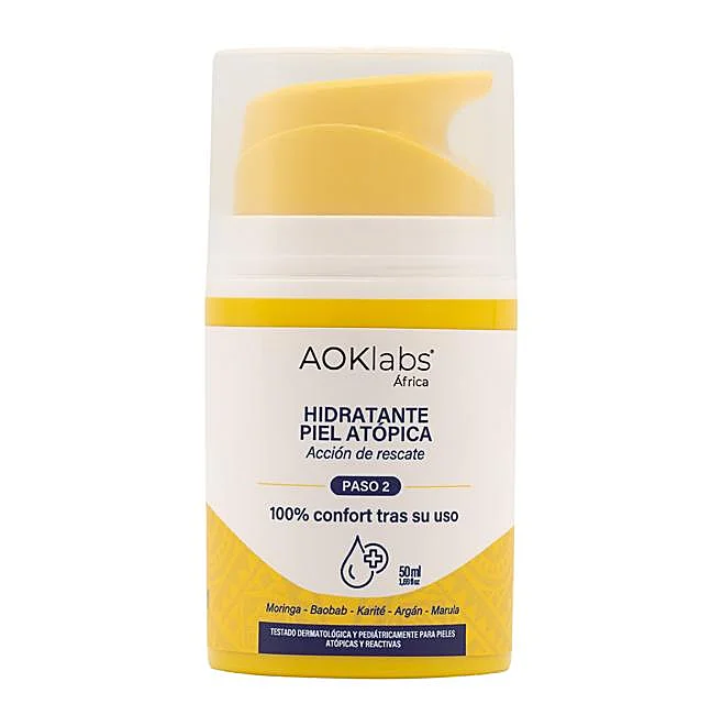 Crème solaire peau atopique SPF50 AOKlabs (24,95 euros).