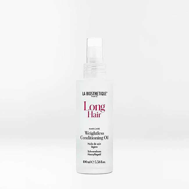 Huile revitalisante légère pour cheveux longs de La Biosthétique.