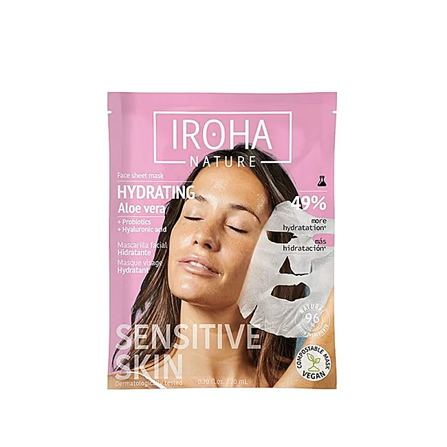 Masque Facial Hydratant à l'Aloe Vera d'Iroha Nature.