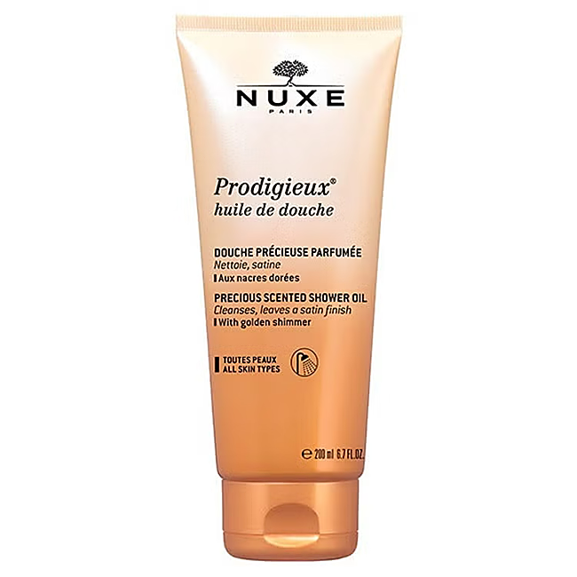 Huile de douche Prodigieux Nuxe.
