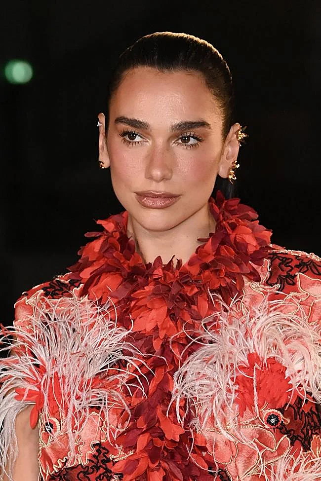 Dua Lipa aux lèvres brunes.